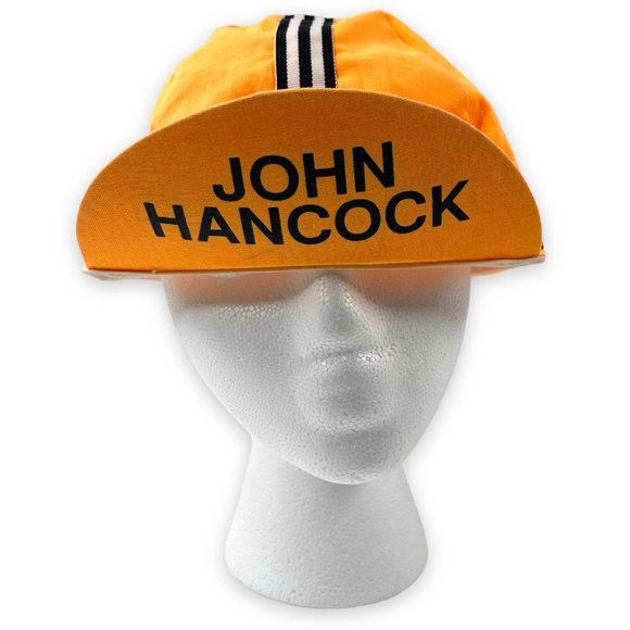 New York City Marathon Hat 1992 John Hancock Orange Cycling Cap-Vintage - Picture 5 of 6